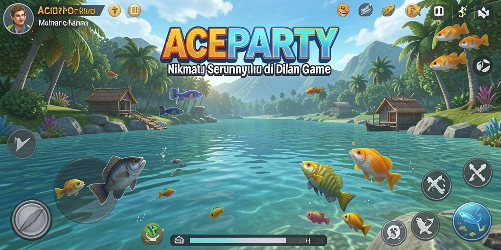Tampilan gameplay ACEPARTY yang seru dan menantang.