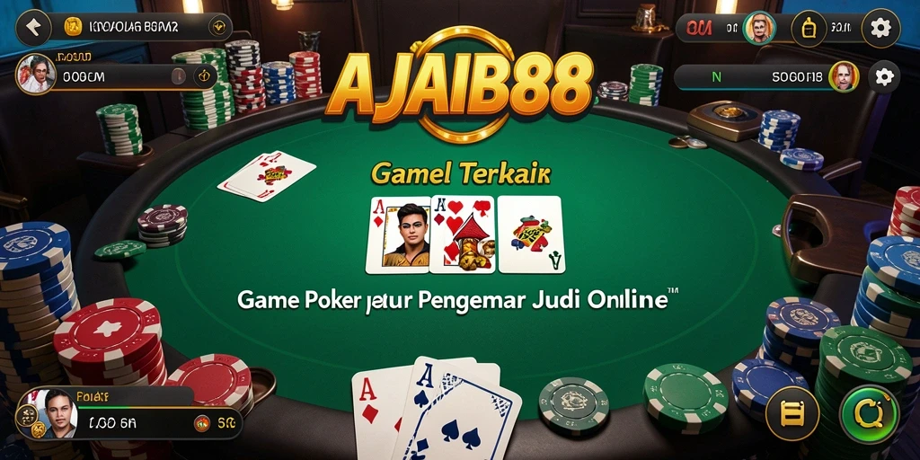 Tampilan menarik gameplay AJAIB88 dengan pemain aktif dan meja taruhan.