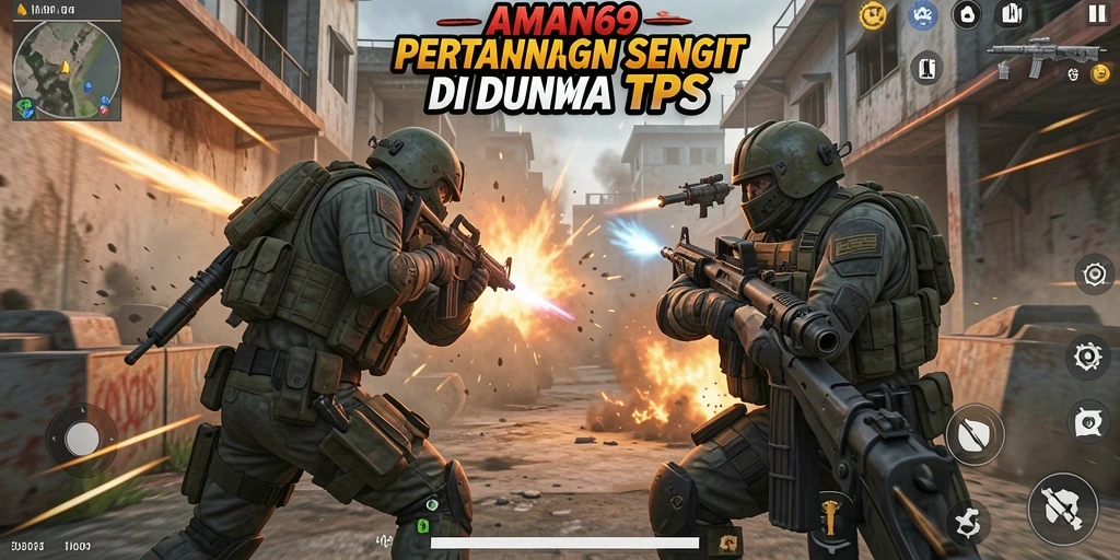 Tangkapan layar mendemonstrasikan pertempuran intens dalam AMAN69.