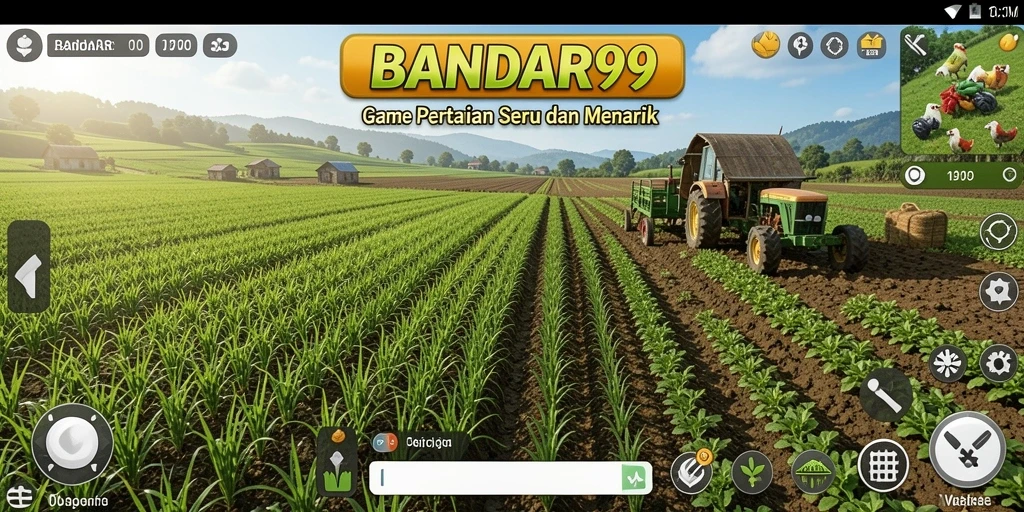 Screenshot BANDAR99 menampilkan gameplay pertanian yang menarik dan interaktif.