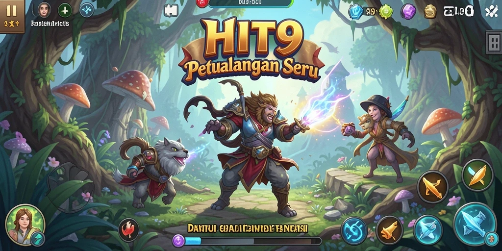Screenshot gameplay menampilkan lokasi menakjubkan dalam HIT9.