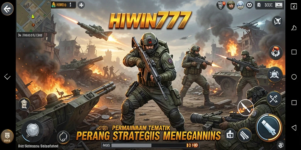 Tampilan gameplay seru dari HIWIN777 dengan aksi tembak-menembak yang mendebarkan.
