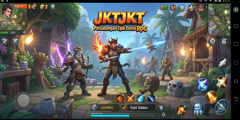 Menampilkan momen seru dalam gameplay RPG JKTJKT.