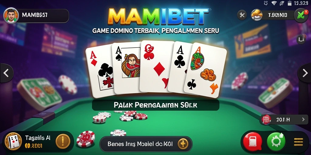 Tampilan seru gameplay Domino di MAMIBET.