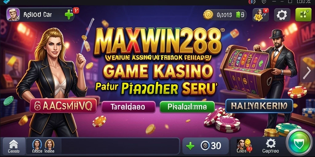 Tangkapan layar gameplay MAXWIN288 menampilkan berbagai permainan Kasino yang menarik.