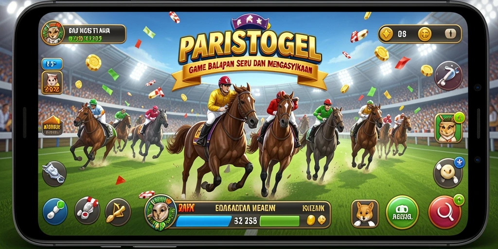Tampilan gameplay balapan yang mendebarkan di PARISTOGEL.