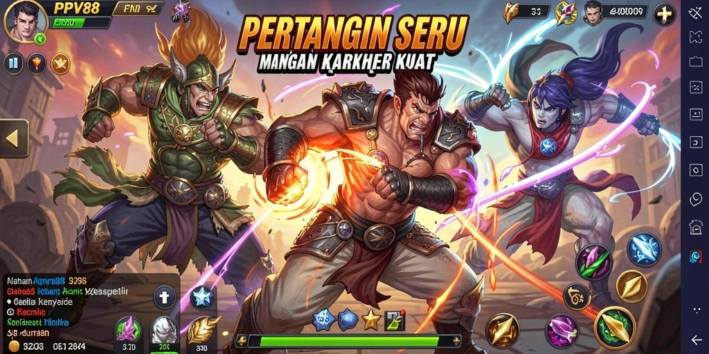 Tampilan seru arena dan karakter dalam PPV88.