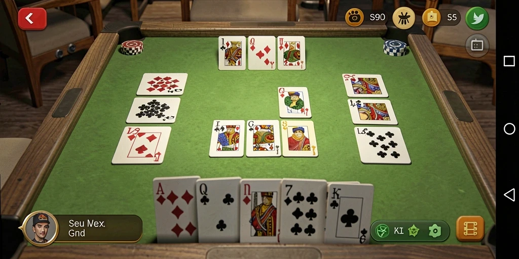 Screenshot gameplay S80 yang menampilkan serunya permainan Gaple.