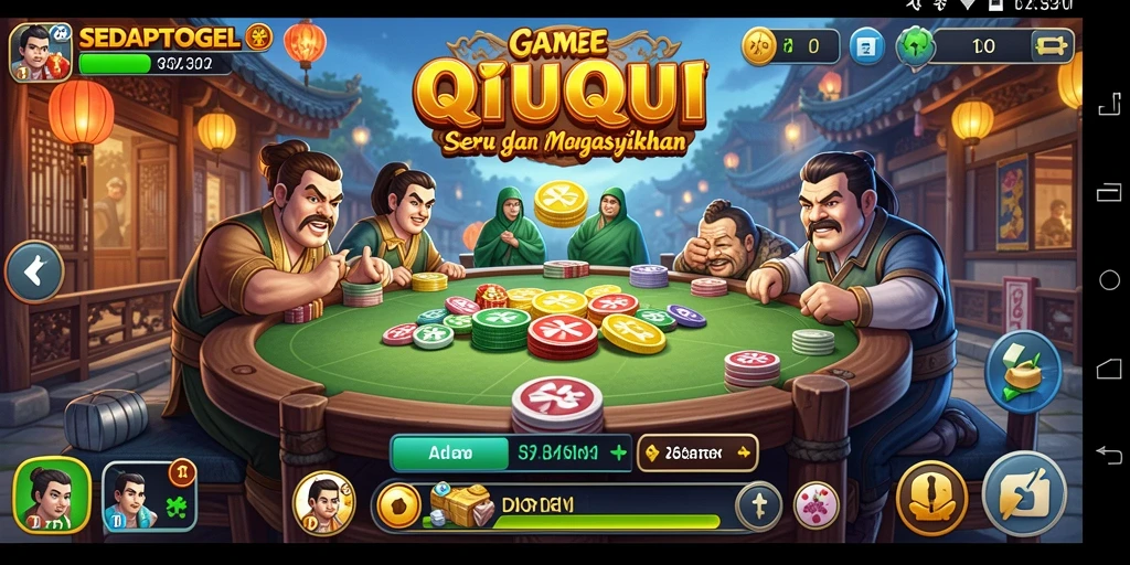 Gambaran gameplay menarik dari SEDAPTOGEL dengan kartu QiuQiu.