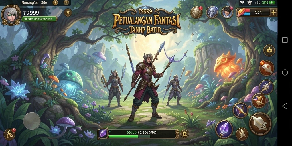 Gameplay seru di dunia fantasi T9999 dengan grafik yang menakjubkan.