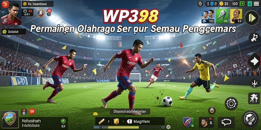 Screenshot WP888 menunjukkan gameplay mendebarkan dalam berbagai olahraga.