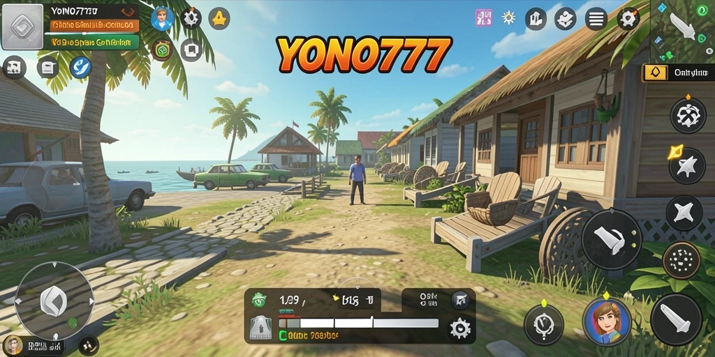 Tampilan gameplay menarik dari YONO777 yang menunjukkan interaksi karakter.